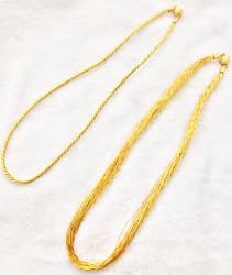 風のように軽い 本金箔をまとったわずか６ｇの金糸ネックレス 和の彩