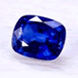 ブルーの四角いサファイヤの宝石
